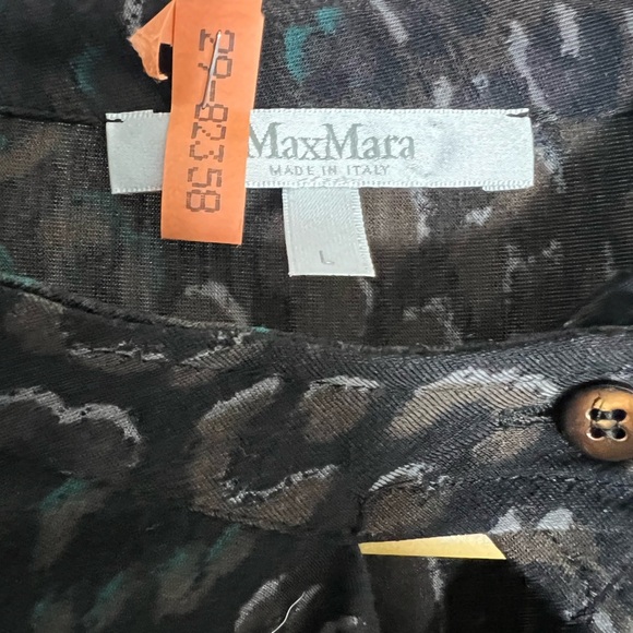 MaxMara Black and Brown Patterned Top - Picture 4 of 4